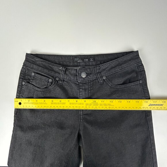 Prana Jeans Womens 2/26 Kayla Black/Dk‎ Grey Skinny Stretch Organic Cotton Blend - Picture 7 of 13
